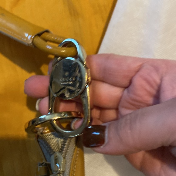 Beautiful Gucci, hobo, patent leather and canvas shoulder bag - Picture 3 of 10